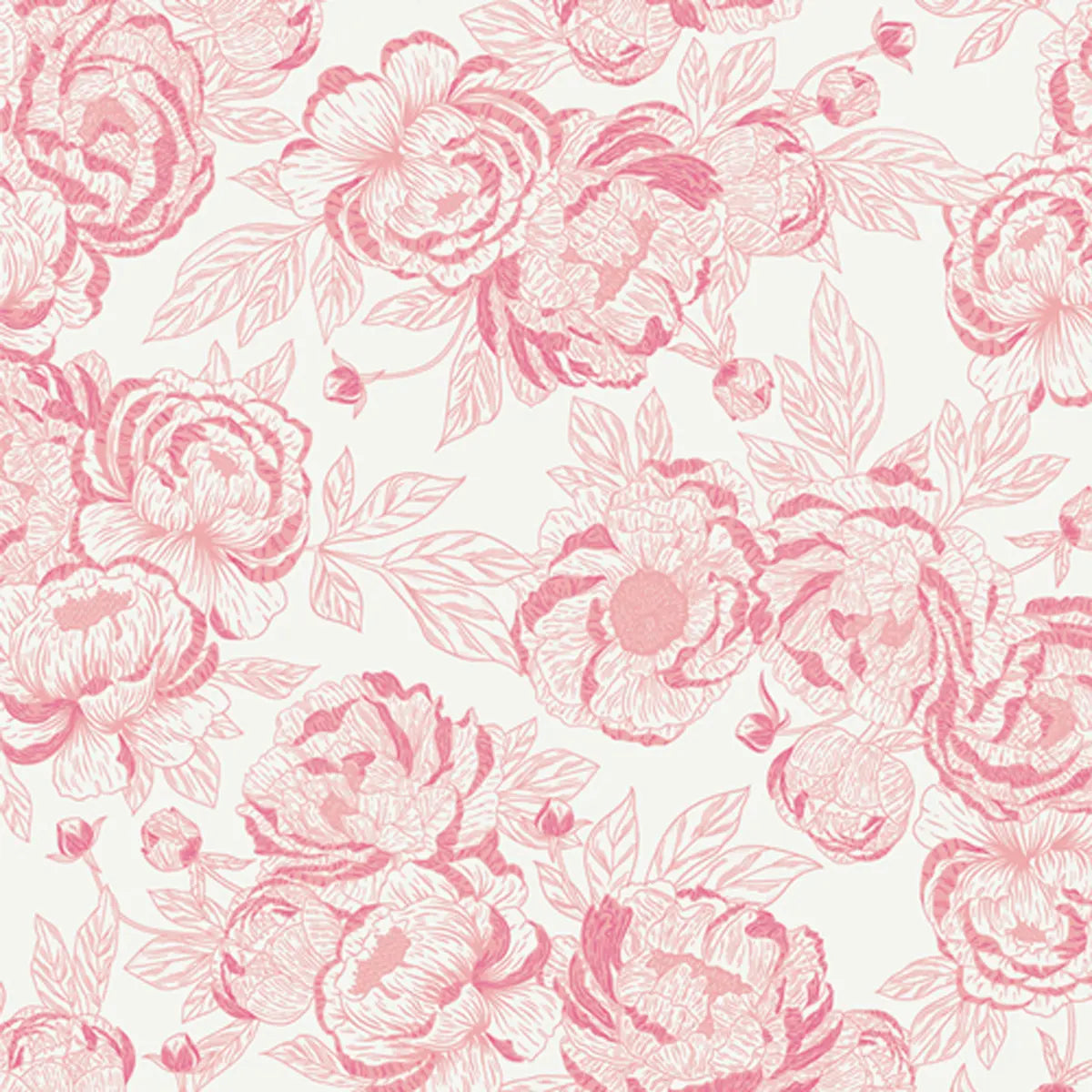 Romantica Pink Floral Affection Subtle Fabric Yardage