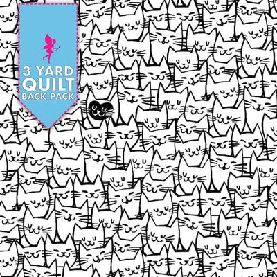 Cat Happy 108" Wide 3 Yard Quilt Fabric Back Pack