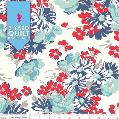 Cook Book Denim 108" Wide 3 Yard Quilt Fabric Back Pack