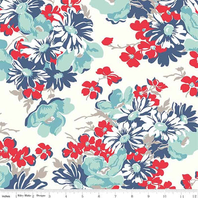 Cook Book Denim 108" Wide Quilt Backing Fabric