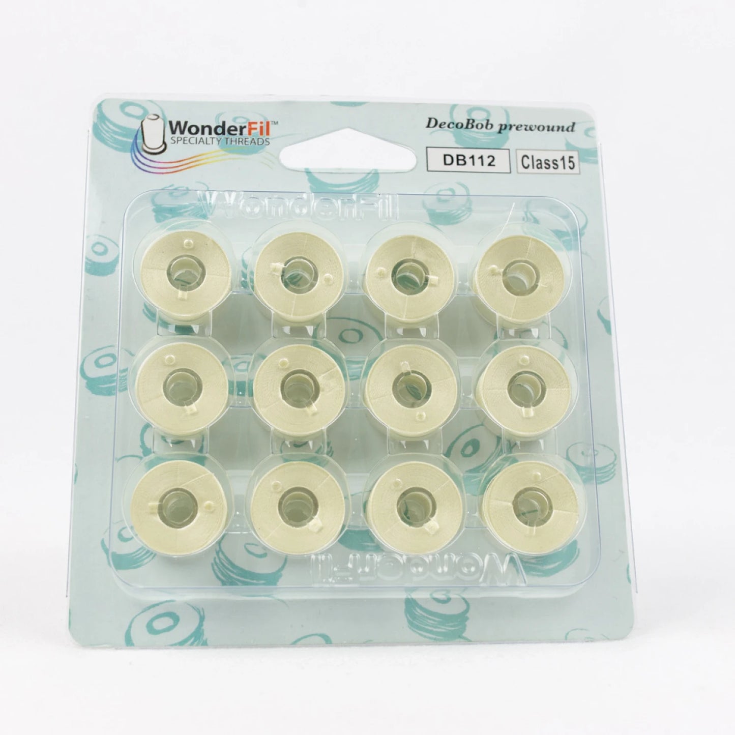 DecoBob Prewound Bobbins Class 15 12ct Antique White