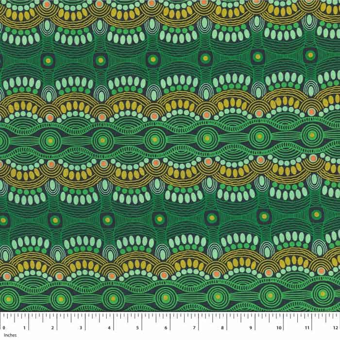 Desert Flora Green Fabric Yardage