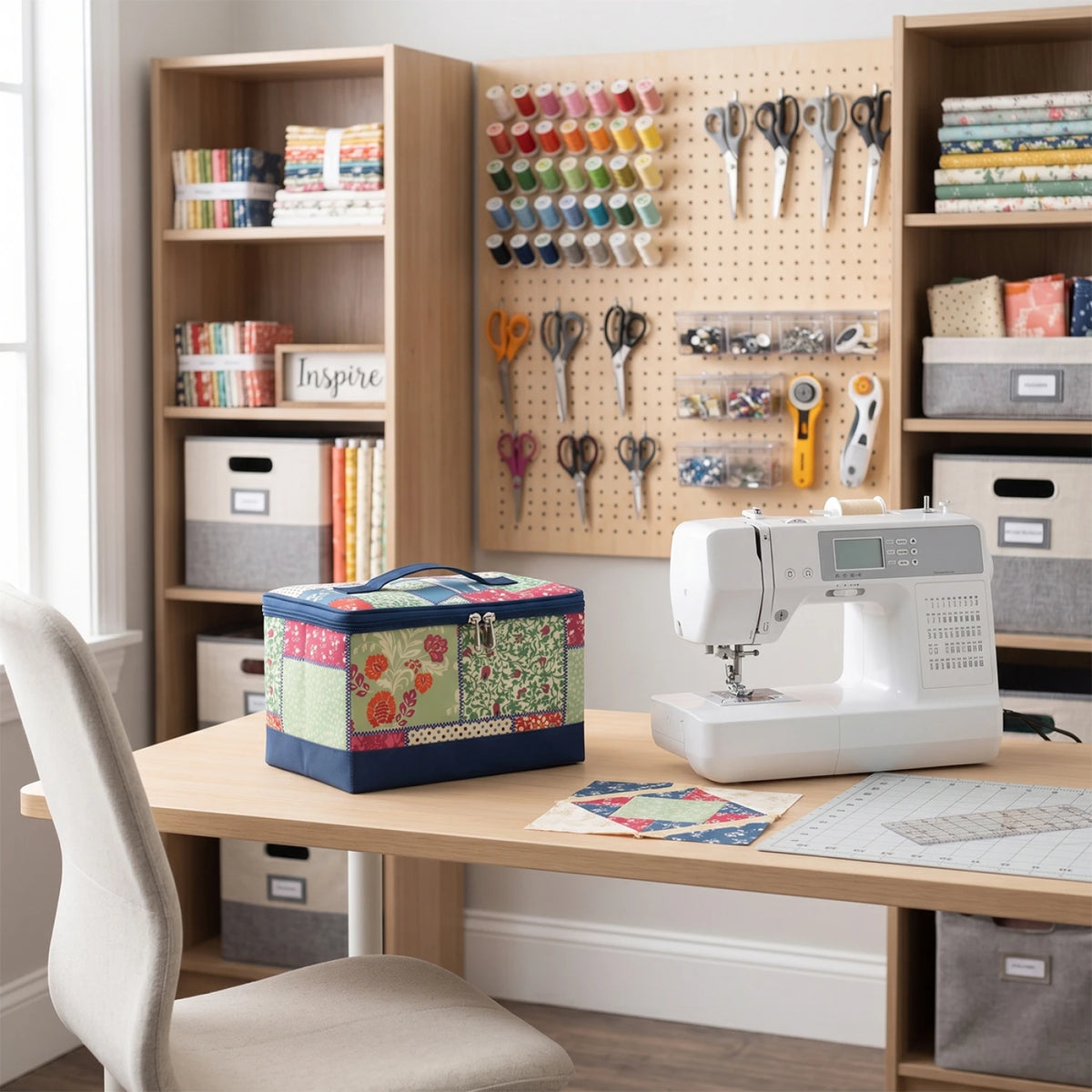 Sewing Box Organizer patchwork dimensions and size comparison