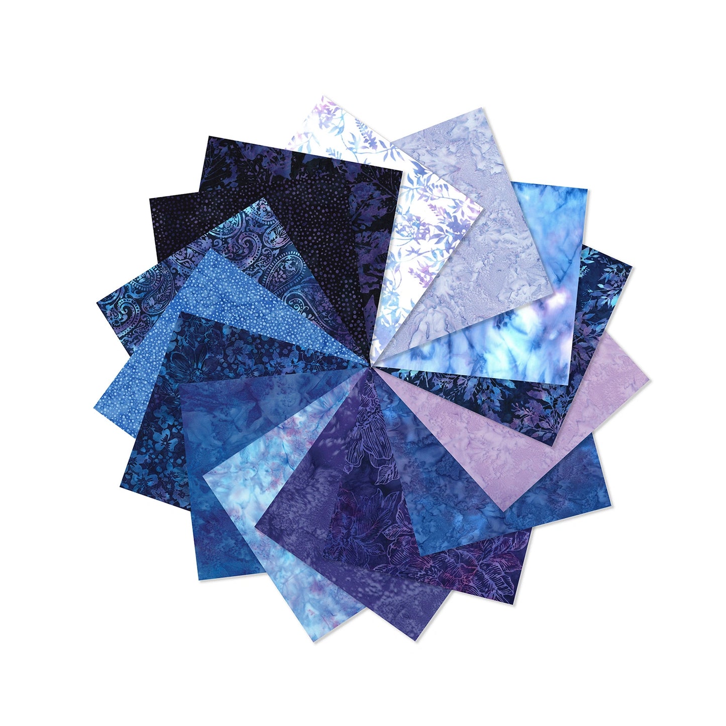 Bali Batiks Hyacinth Fat Quarter Bundle - fat quarter quilt fabric cut