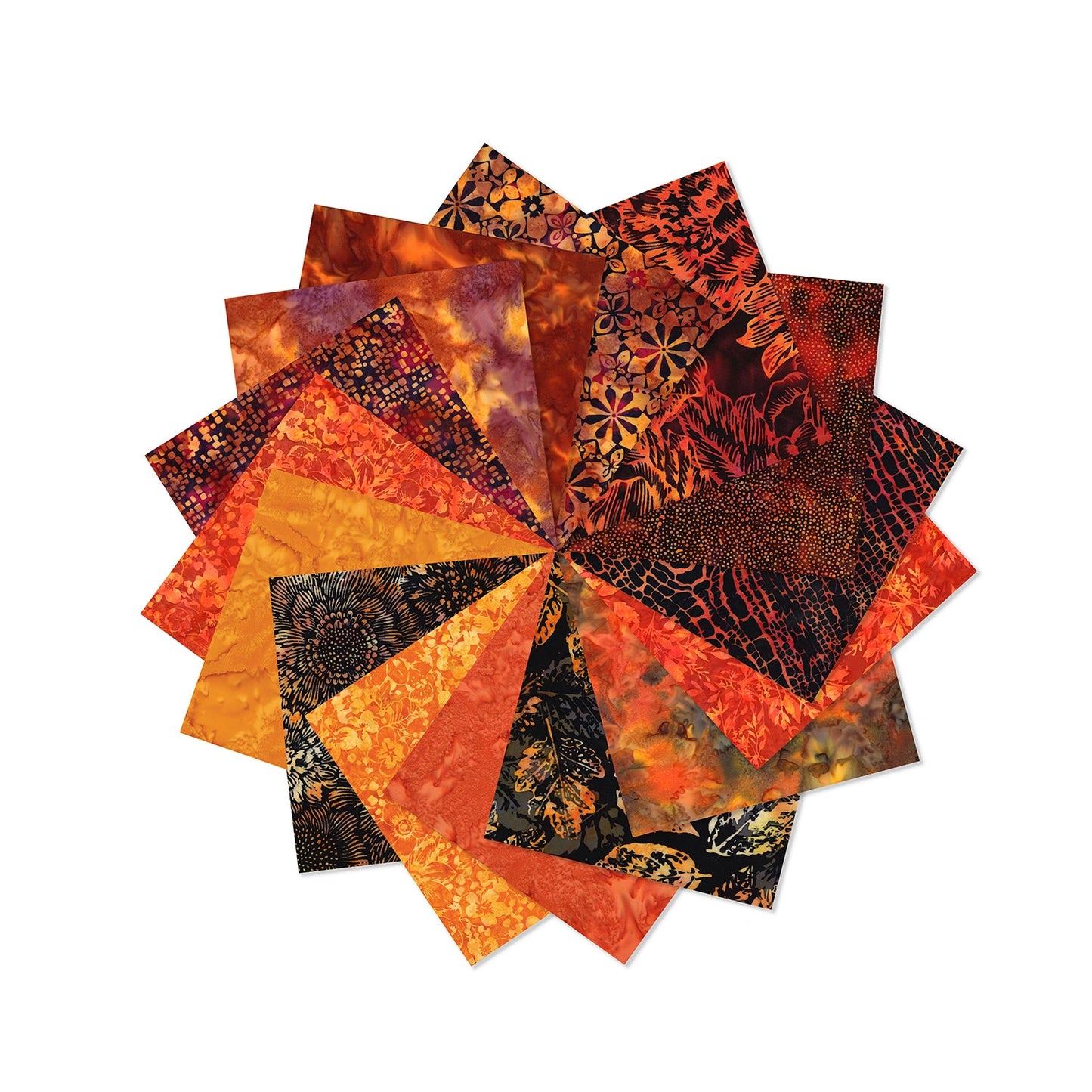 Bali Batiks Fire Fat Quarter Bundle - fat quarter quilt fabric cut