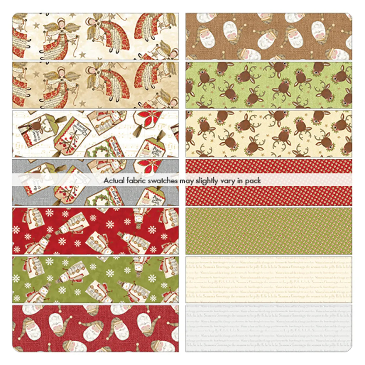 White Christmas Fat Quarter Bundle 14 pc