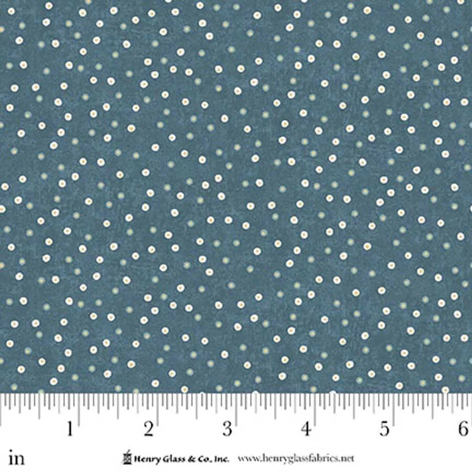 Norwegian Forest Medium Blue Circle Dots Fabric Yardage - image 2 - quilt fabric for sewing and quilting projects