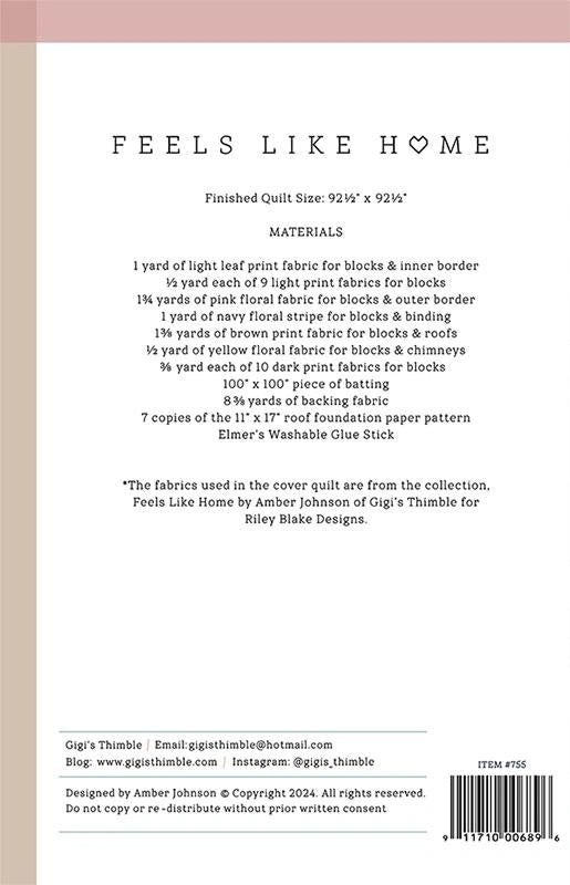 Feels Like Home Quilt Pattern