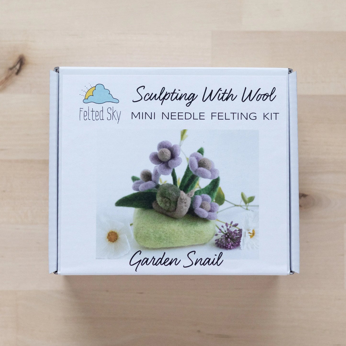 Garden Snail Mini Needle Felting Kit