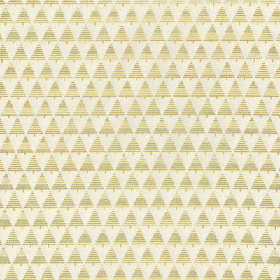 Holiday Blenders Cream Trees Metallic Fabric Yardage