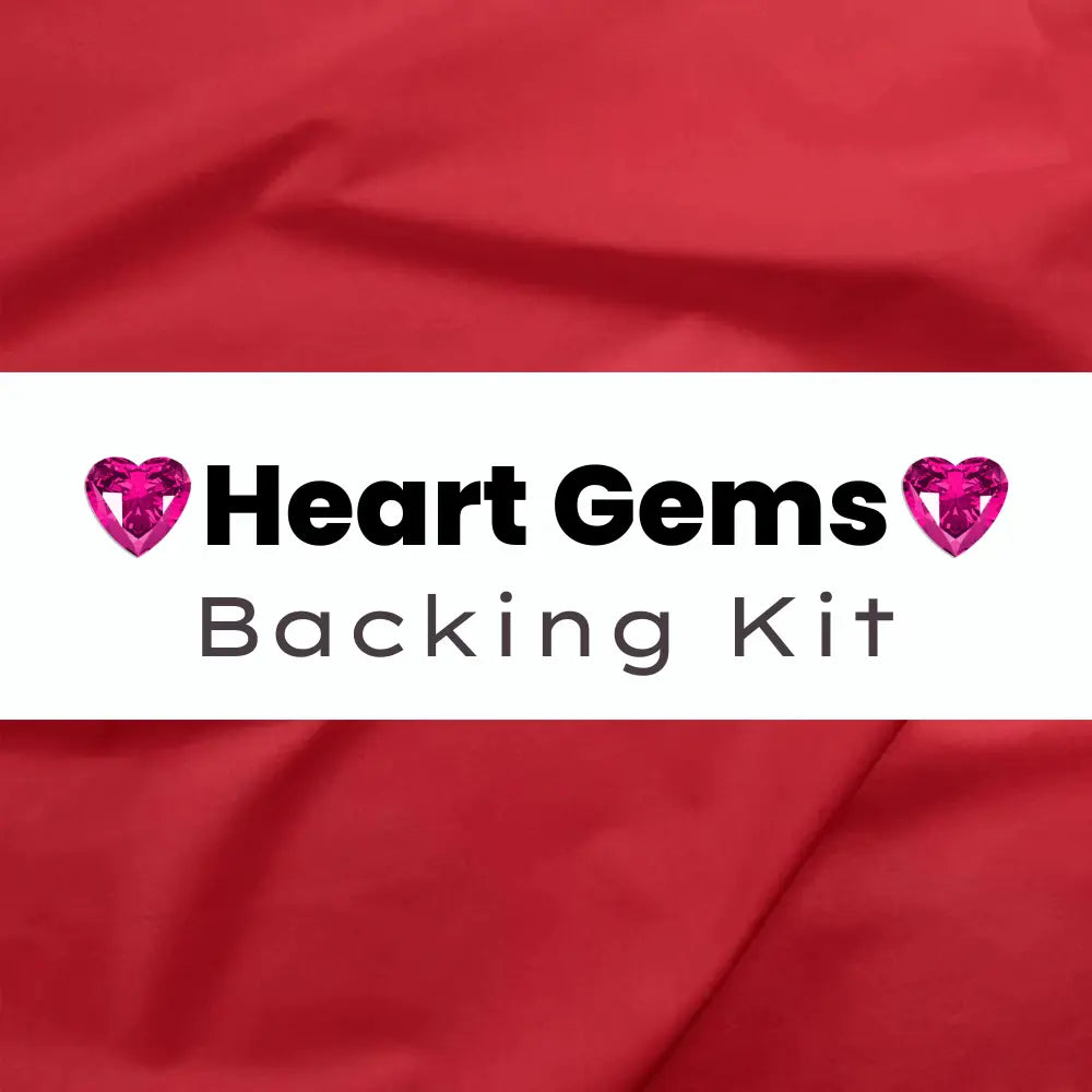 Heart Gems Backing Kit Raspberry