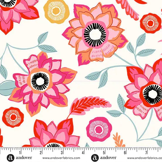 Memories Unfold Off White Mayflower Fabric Yardage