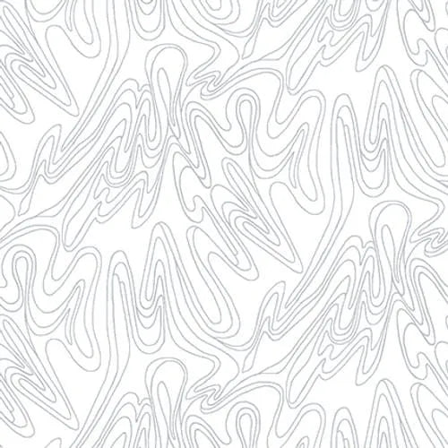 Quilter's Flour VI White on White Scribble Lines Fabric Yardage