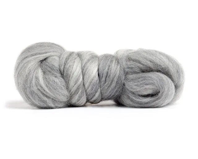 Merino Wool Top Roving Grey Heather
