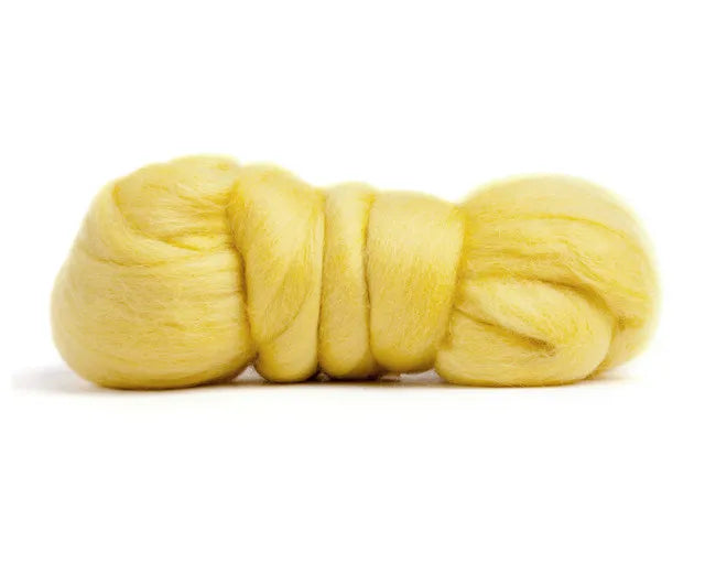 Merino Wool Top Roving Yellow