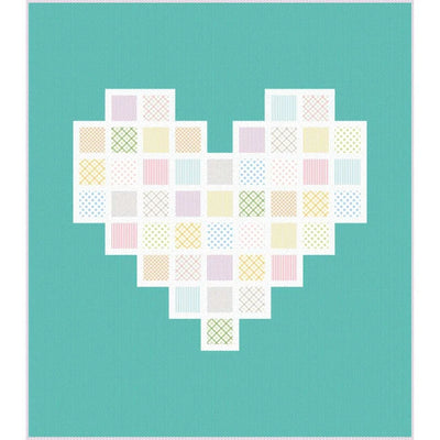 Kimberbell Full Hearts Teal Quilt Kit
