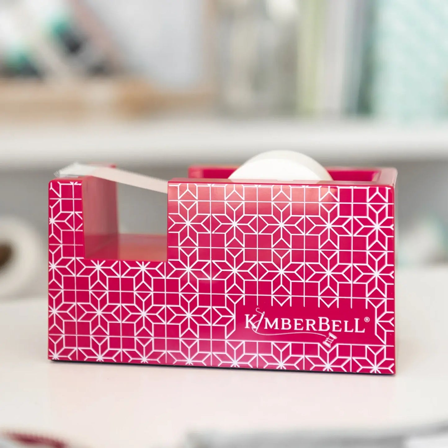 Kimberbell Cranberry Star Paper Tape Dispenser