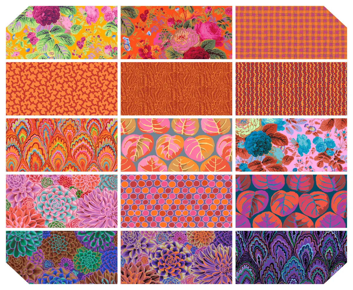Warm February 2025 Kaffe Fassett Collective Design Strips