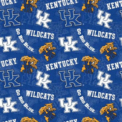 University of Kentucky Blue Tone on Tone Fabric Yardage