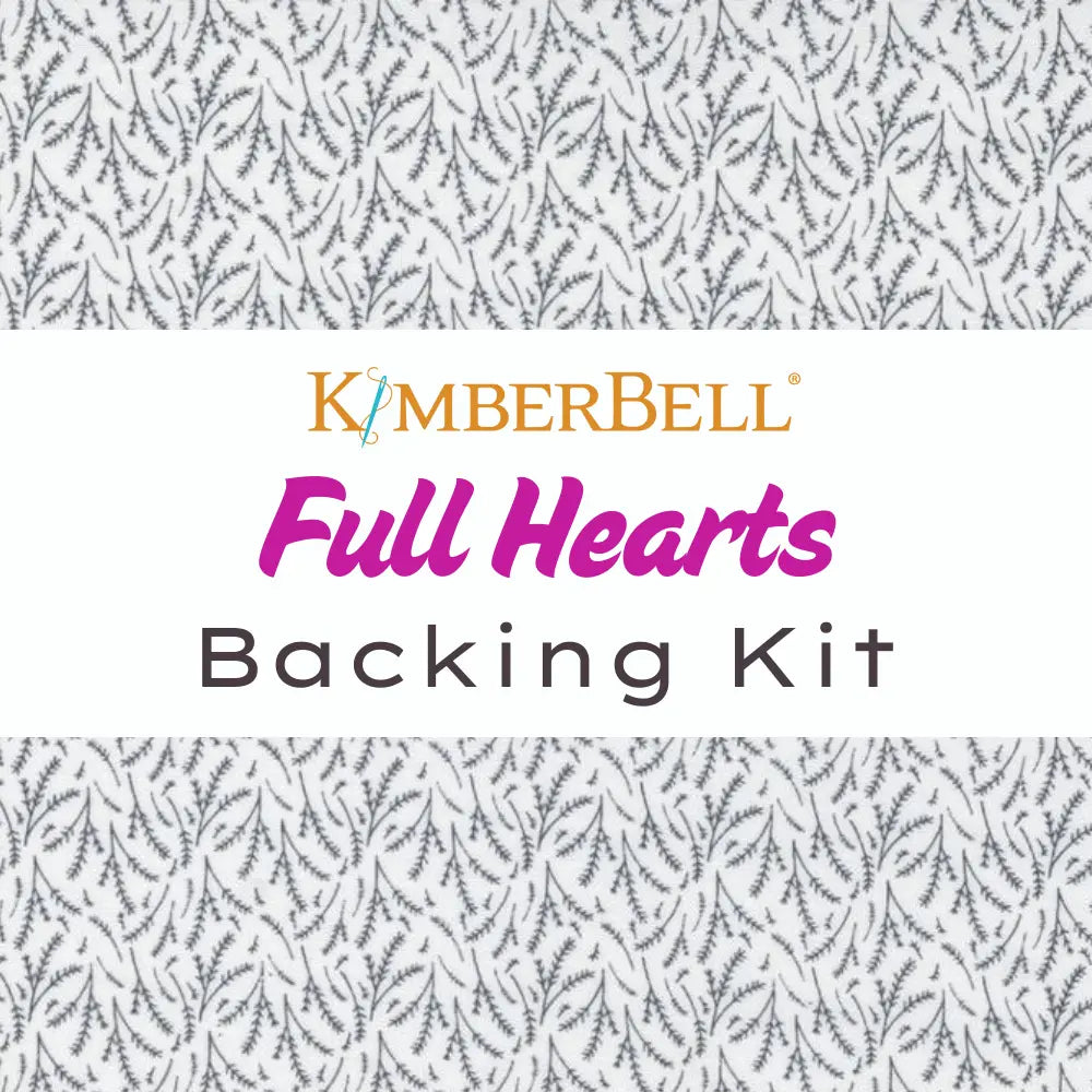 Kimberbell Full Hearts Pink Backing Kit Midnight Herb Spring Mist