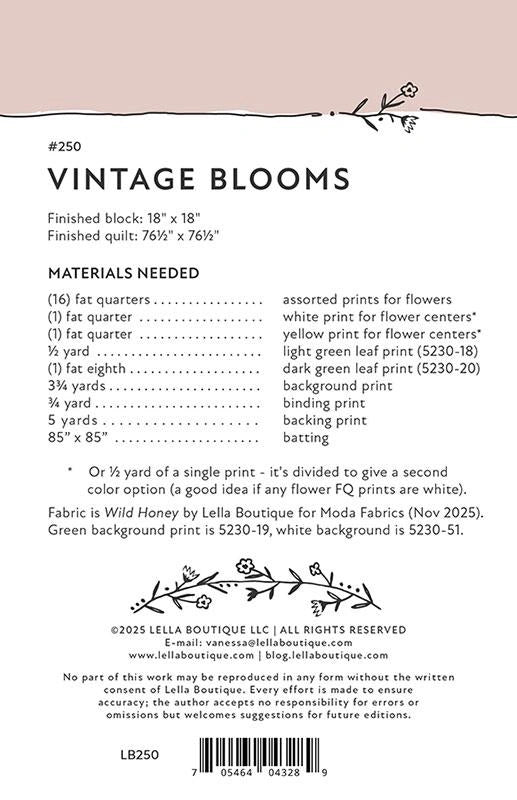 Vintage Blooms Quilt Pattern