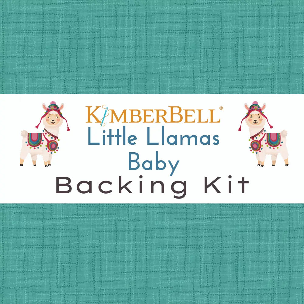 Baby Kimberbell Little Llamas Backing Grasscloth Glacier