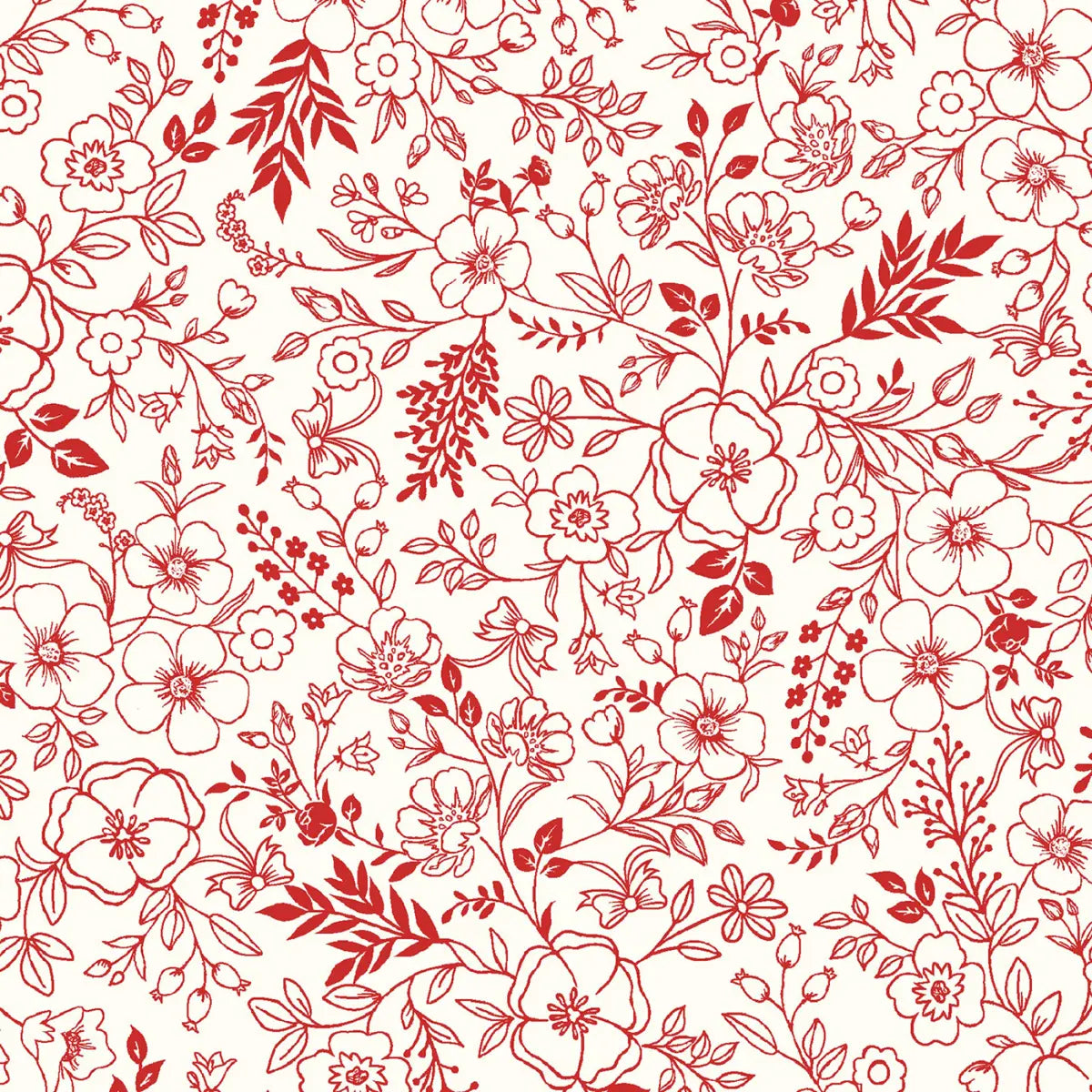 Star Spangled Beauty Red Toile Fabric Yardage