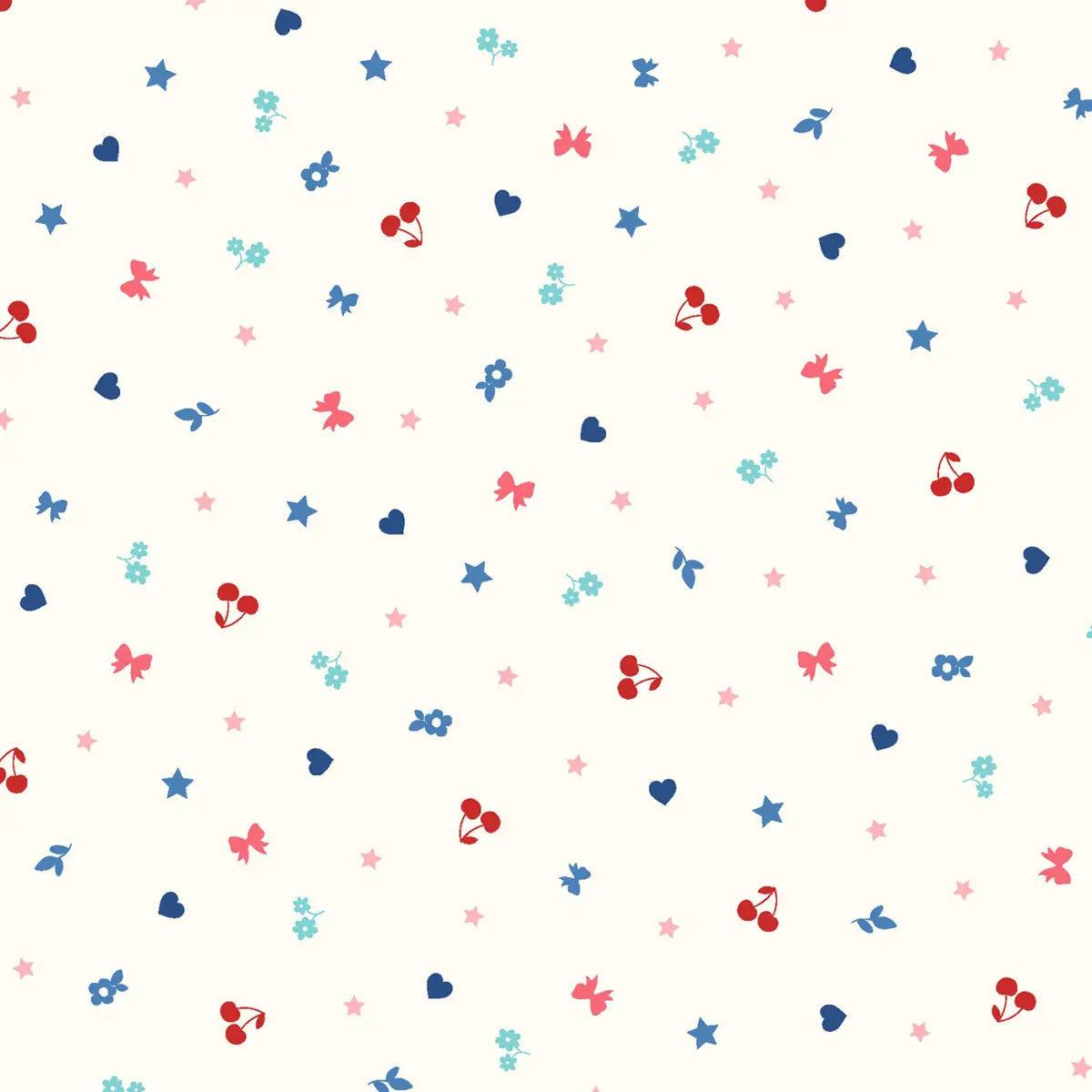 Star Spangled Beauty White Teeny Tinys Fabric Yardage