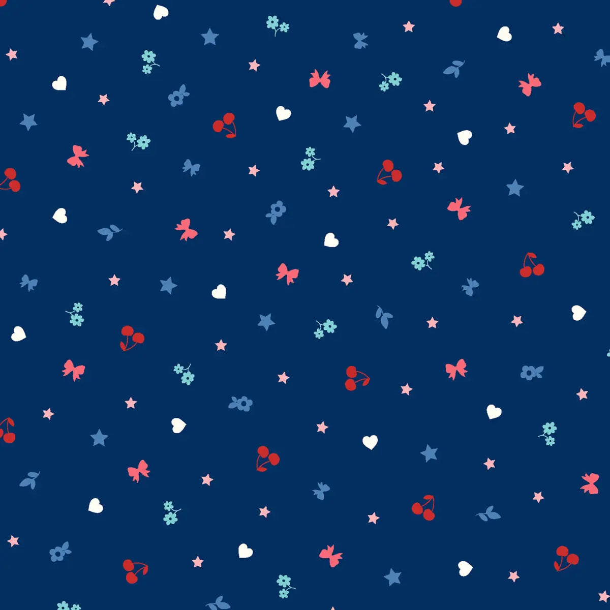 Star Spangled Beauty Navy Teeny Tinys Fabric Yardage