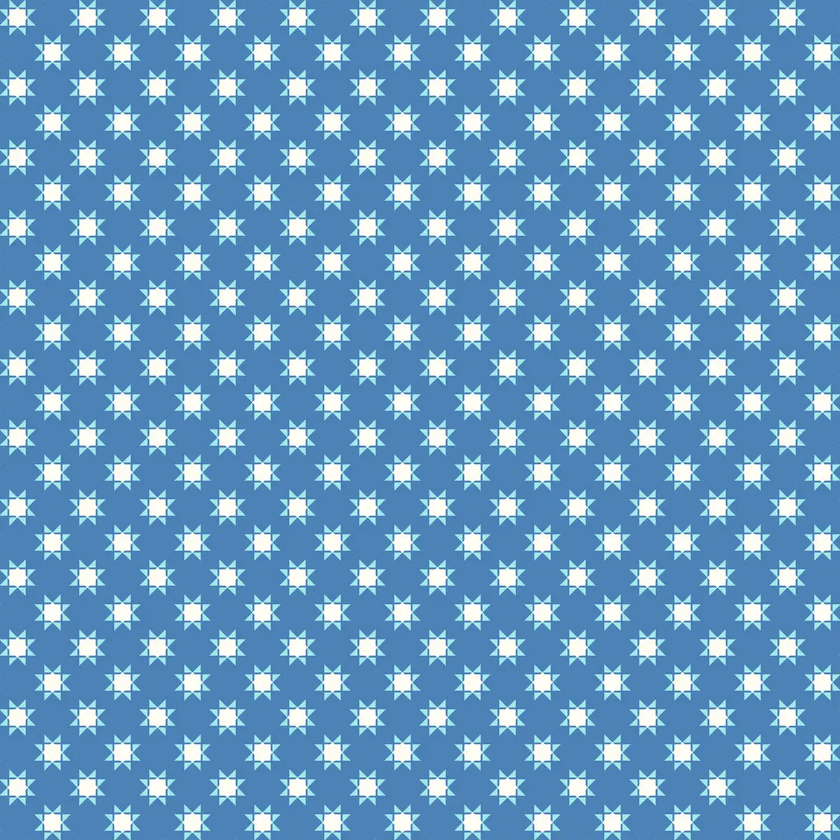 Star Spangled Beauty Soft Blue Tiny Quilt Stars Fabric Yardage