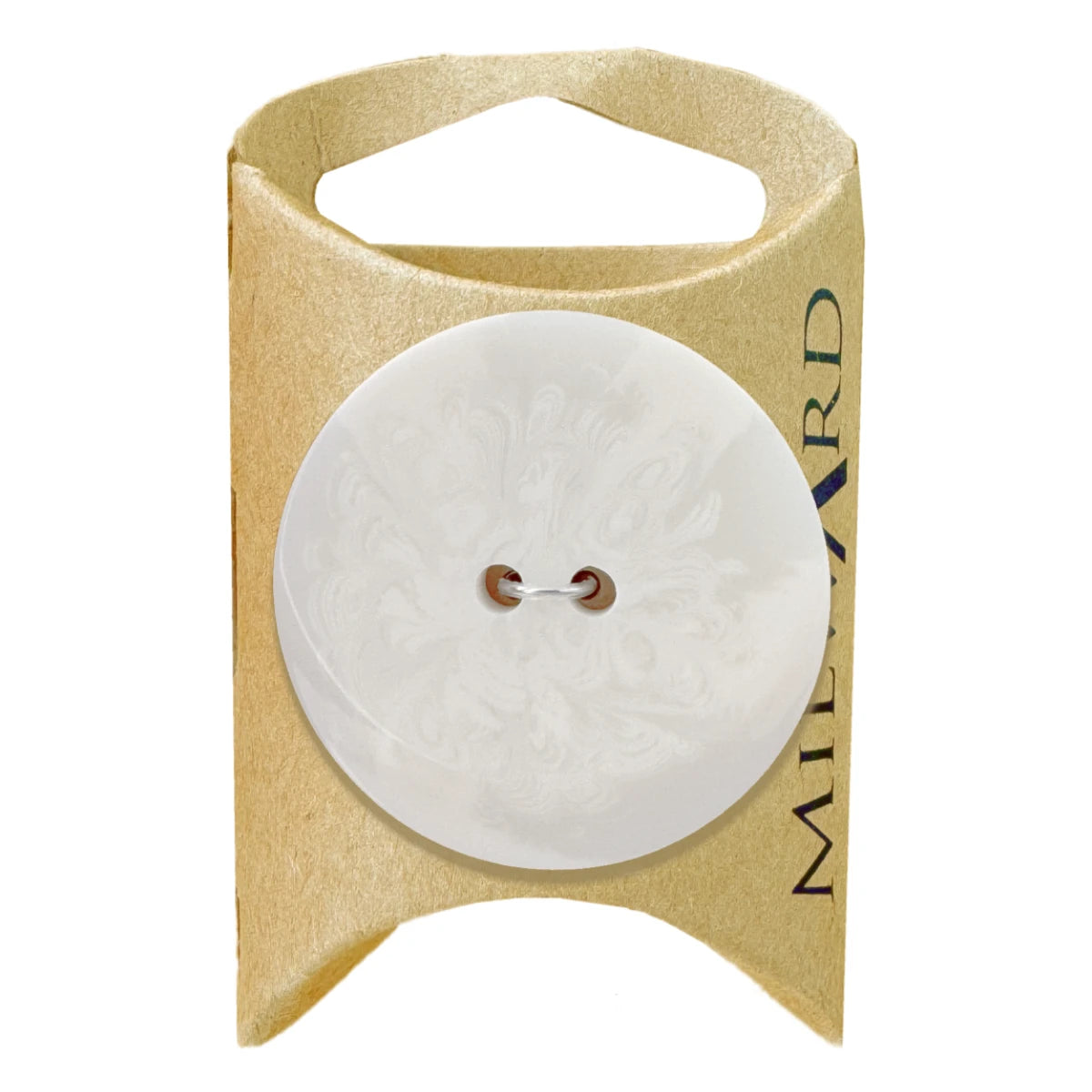 Milward Green Carded Cream 38mm (60L) Nylon 2-Hole Coat Button