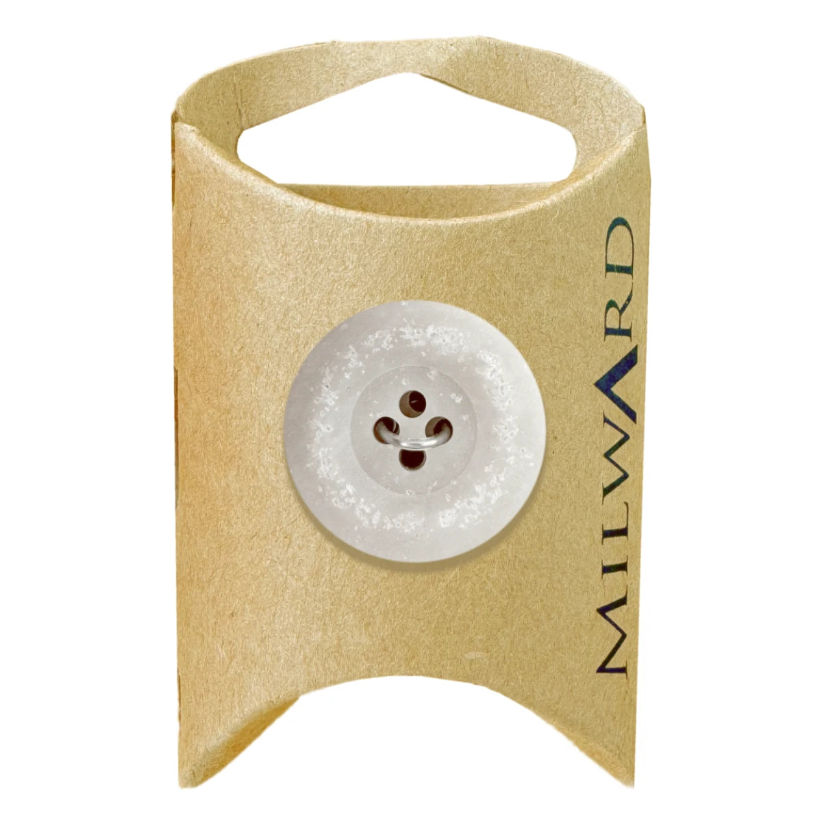 Milward Green Carded Light Grey 23mm (36L) Polyester 4-Hole Distressed Button