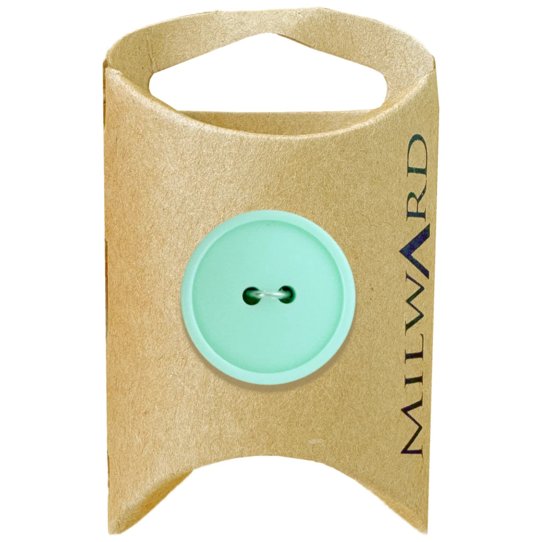 Milward Green Carded Pale Green 23mm (36L) Nylon 2-Hole Basic Button