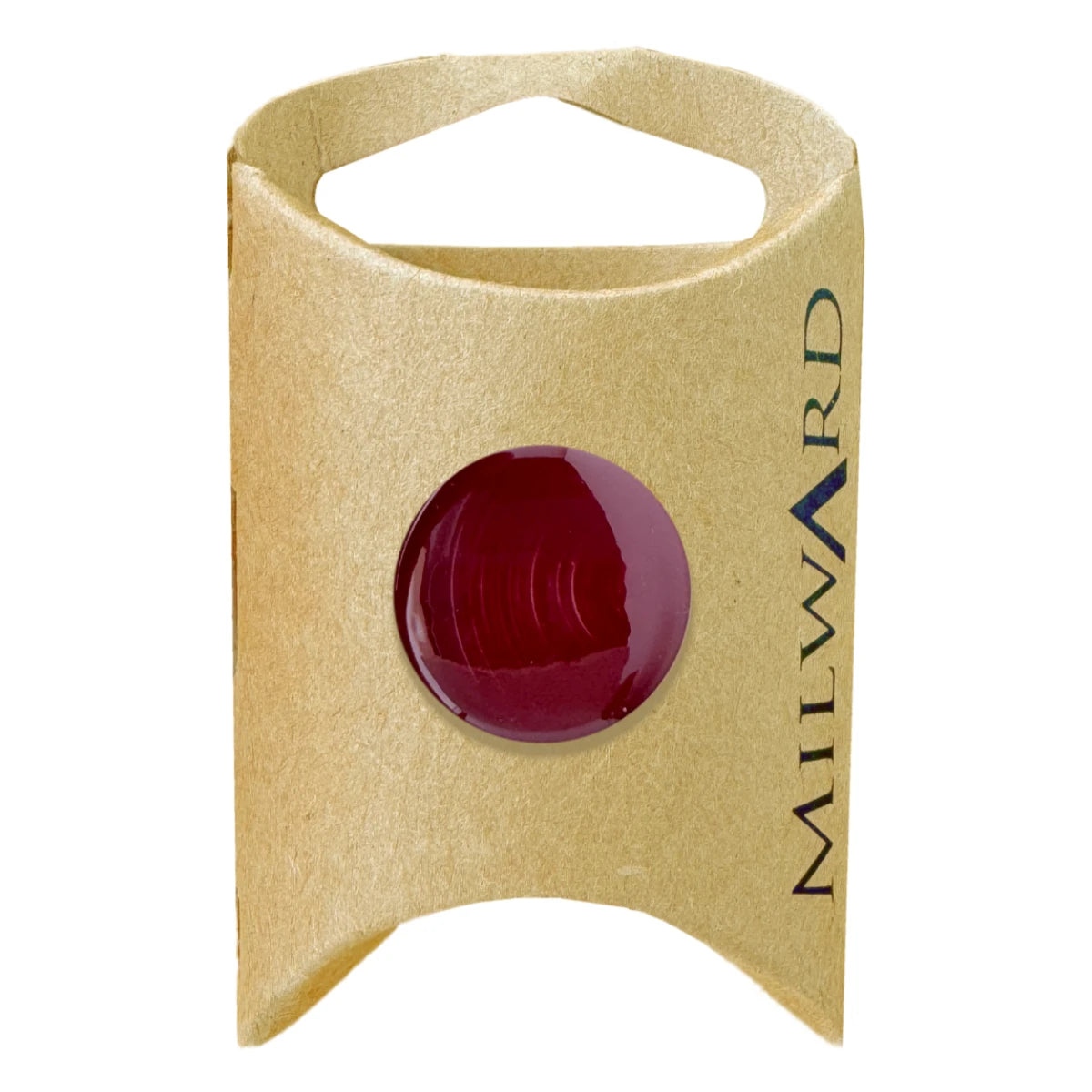 Milward Green Carded Burgundy 20mm (32L) Nylon Shank Radial Button