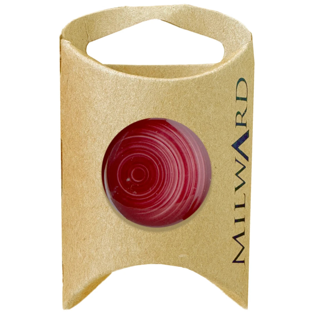 Milward Green Carded Burgundy 25mm (40L) Nylon Shank Radial Button