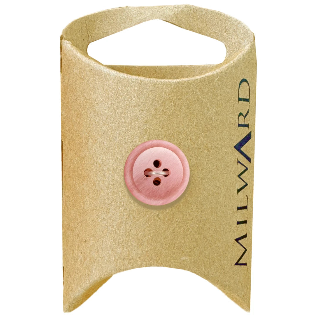 Milward Green Carded Light Pink 15mm (24L) Polyester 4-Hole Ombre Button