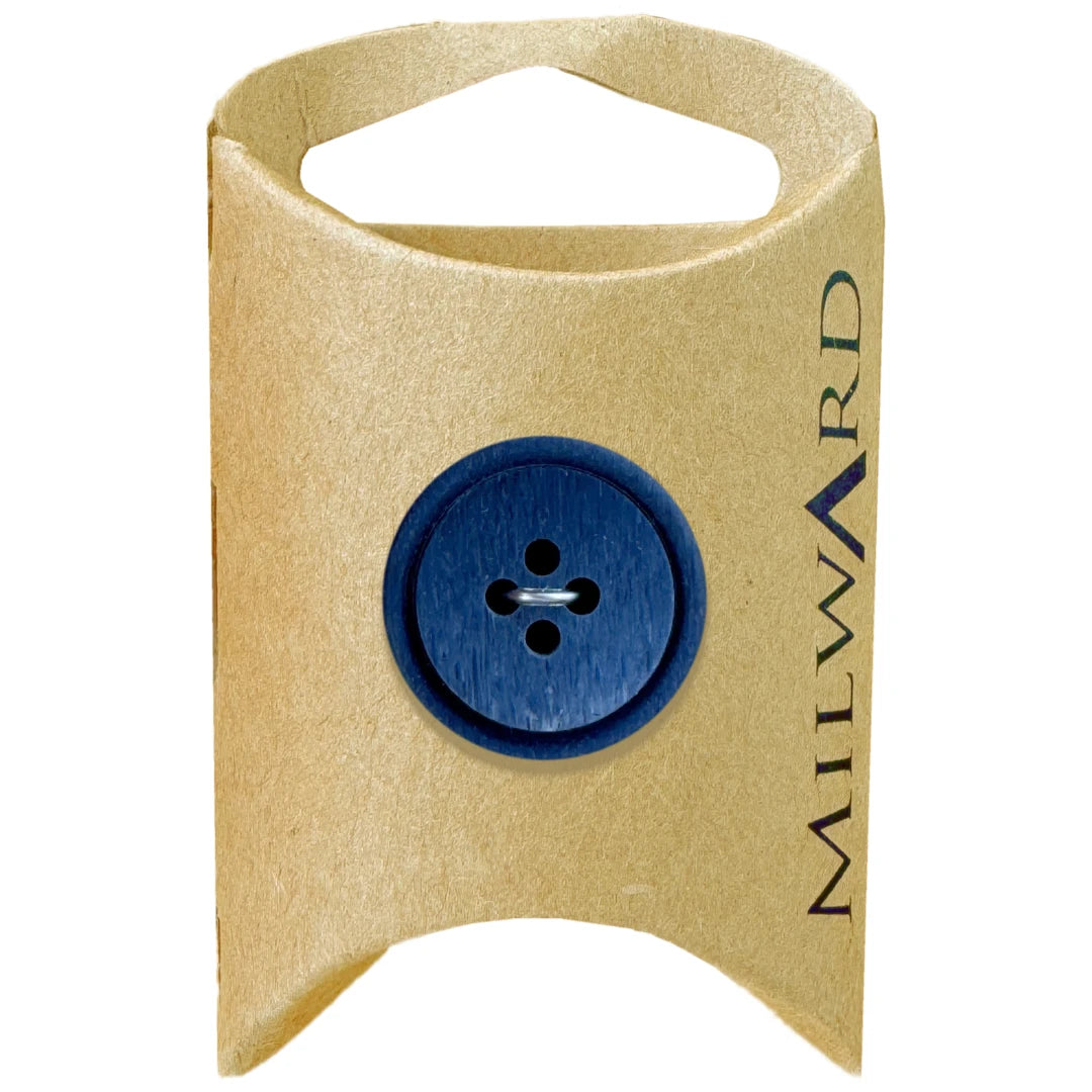 Milward Green Carded Navy 20mm (32L) Polyester 4-Hole Ombre Button