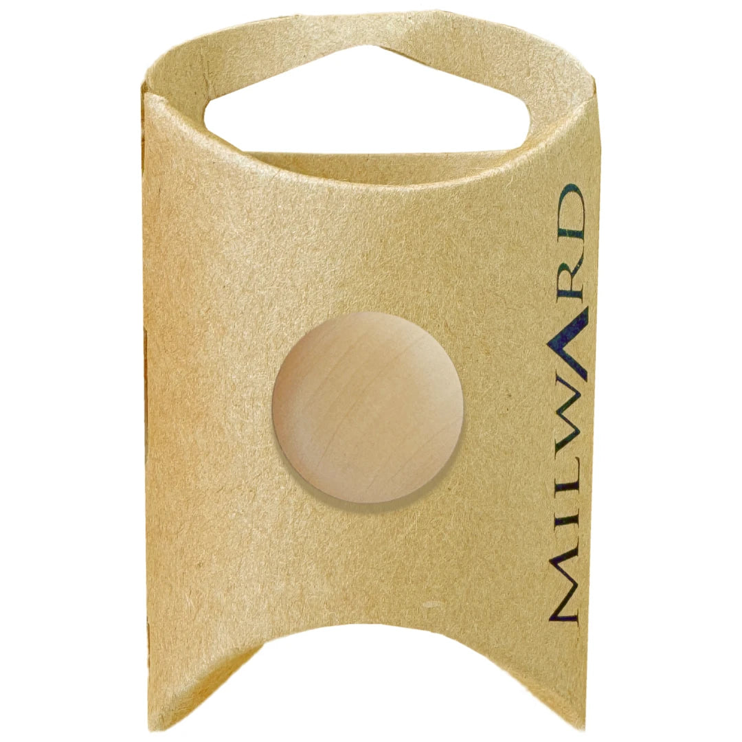 Milward Green Carded Tan 17mm (26L) Wooden Shank Button