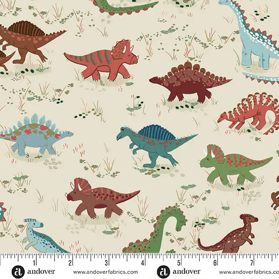 Prehistoric Cream Roam Fabric Yardage