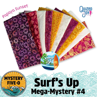 Mystery Five-0 Mega Mystery Surfs Up Papaya Sunset Fabric Bundle