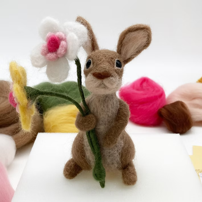 Easter Bunny Needle Felting Kit