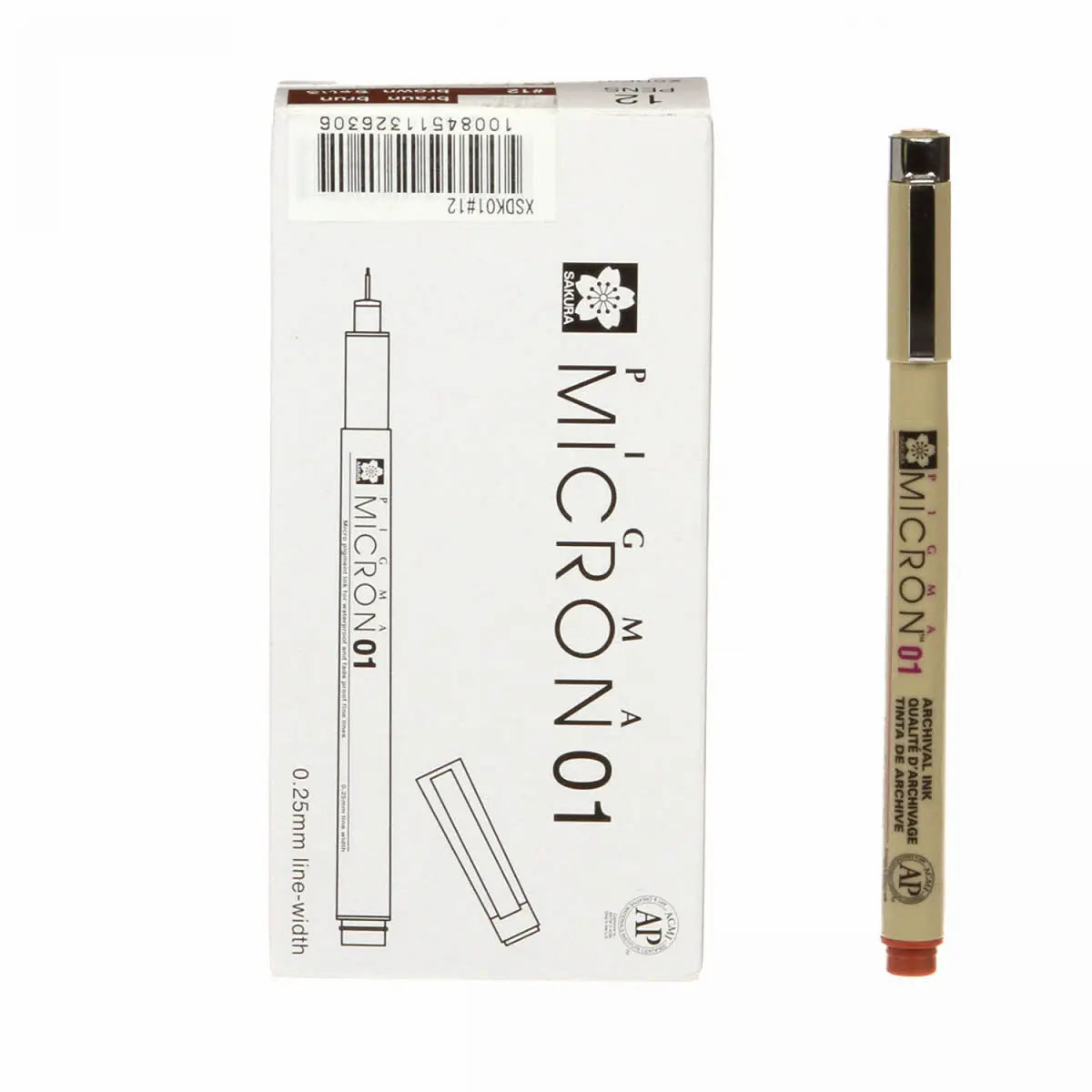 Pigma Micron Brown .25mm Size 01