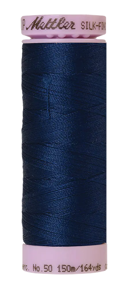 Mettler Cotton Silk Finish 50wt 150m Night Blue
