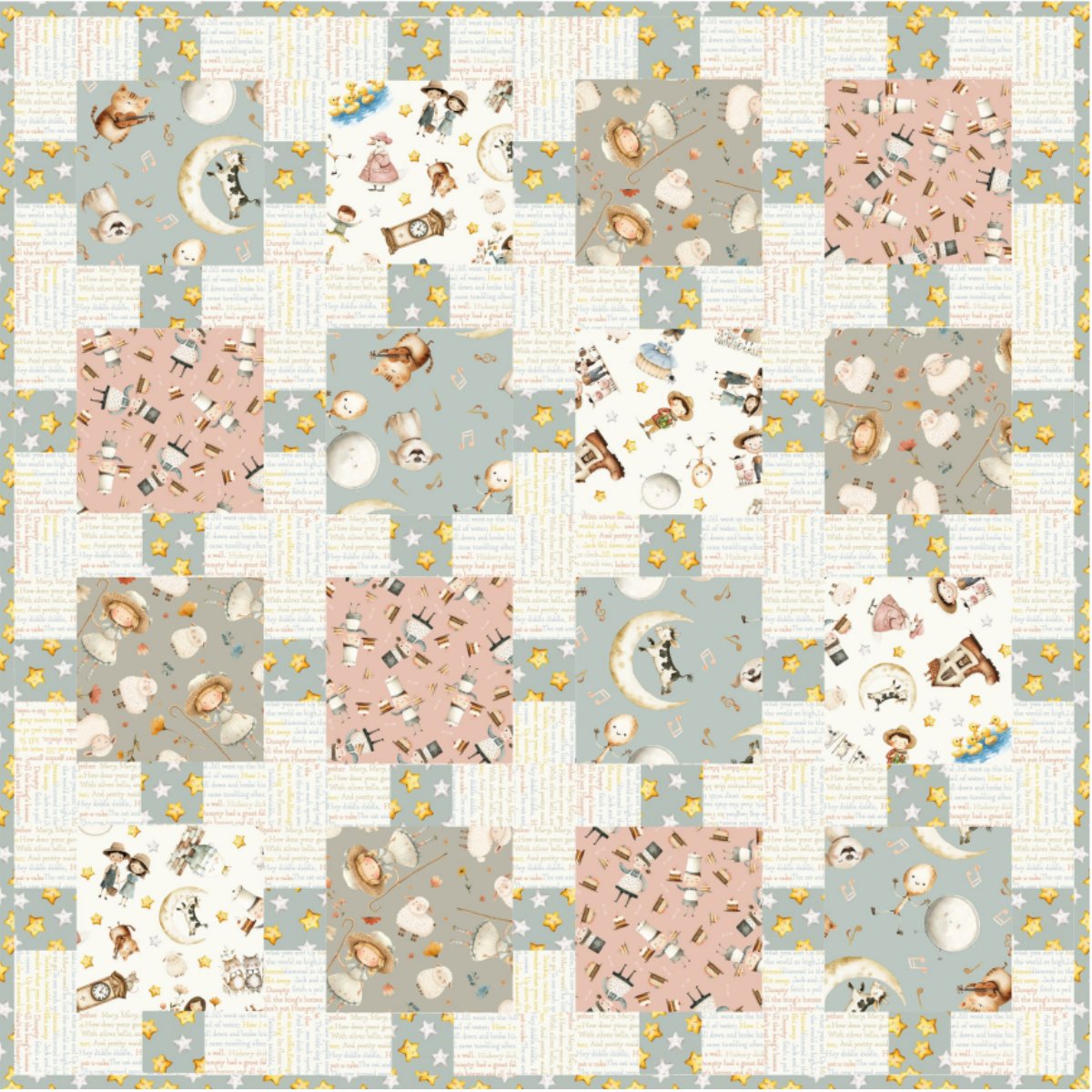 Nursery Rhyme Quilt Kit - PRESALE