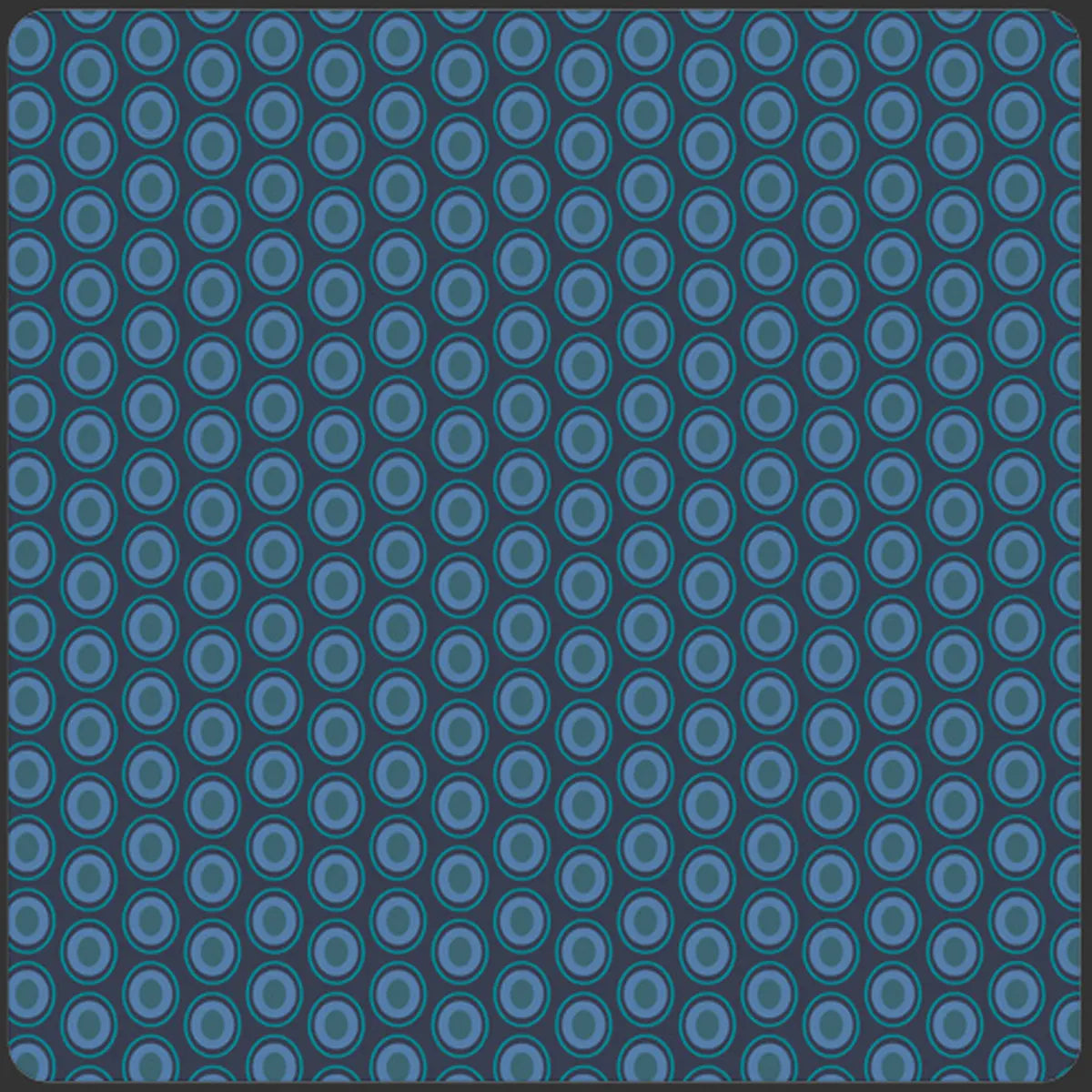 Oval Elements Indigo Mood Fabric Yardage