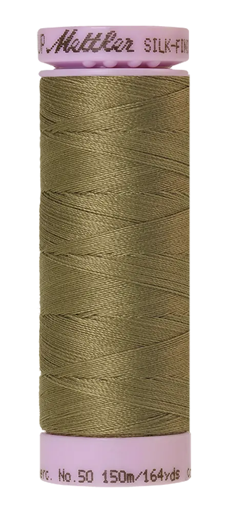 Mettler Cotton Silk Finish 50wt 150m Olive Drab