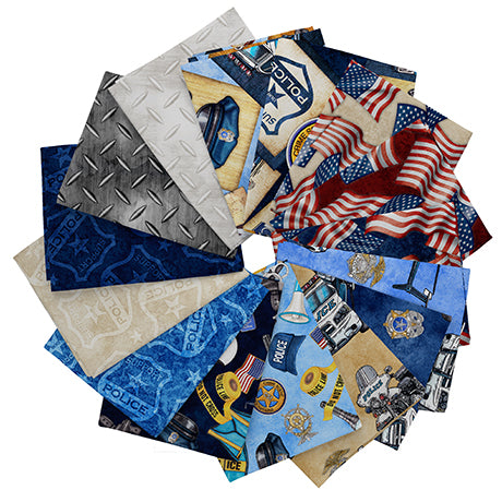 American Heroes Police Fat Quarter Bundle