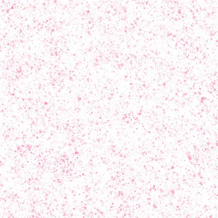 Paint Pop White with Pink Flecks Fabric Yardage