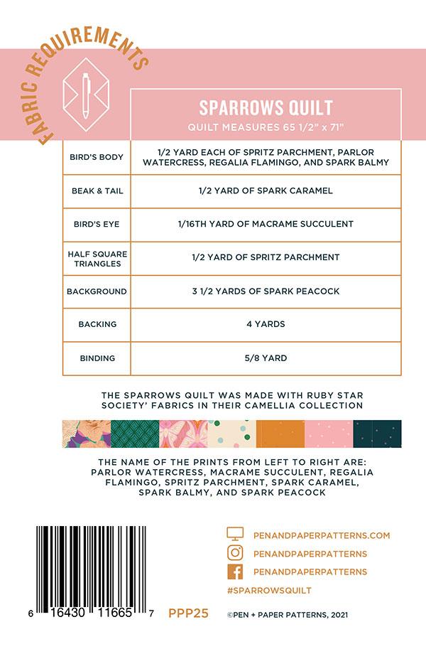 Sparrows Quilt Pattern