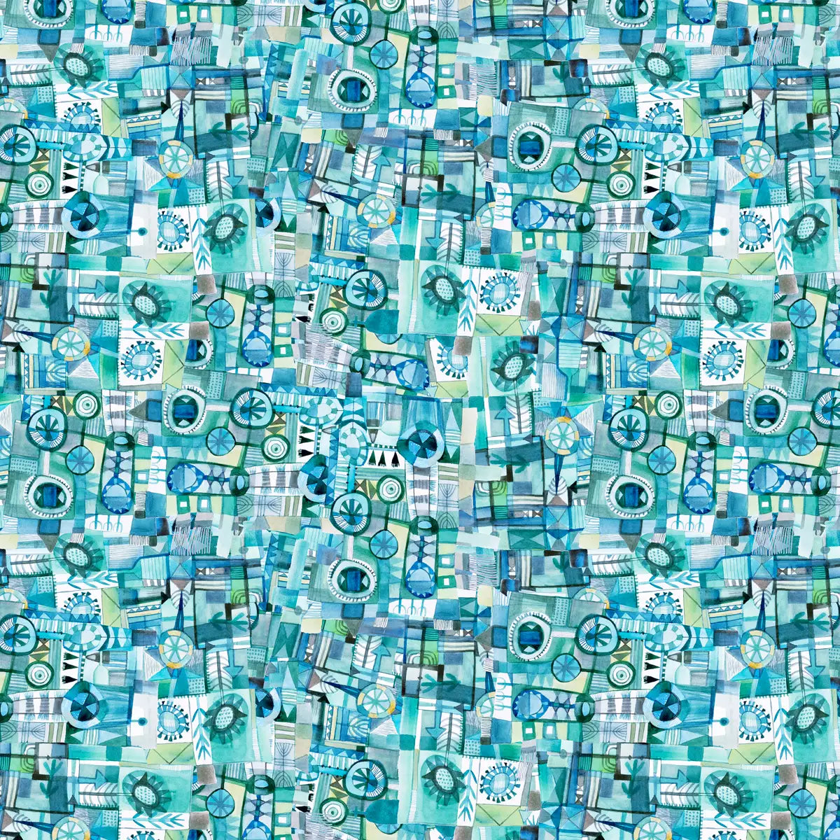 L'Heure Bleue Mint Doux Fabric Yardage